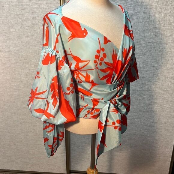 🎉HP 🎉NWT JJ’s Fairyland Tropical Wrap Top - - Picture 6 of 9